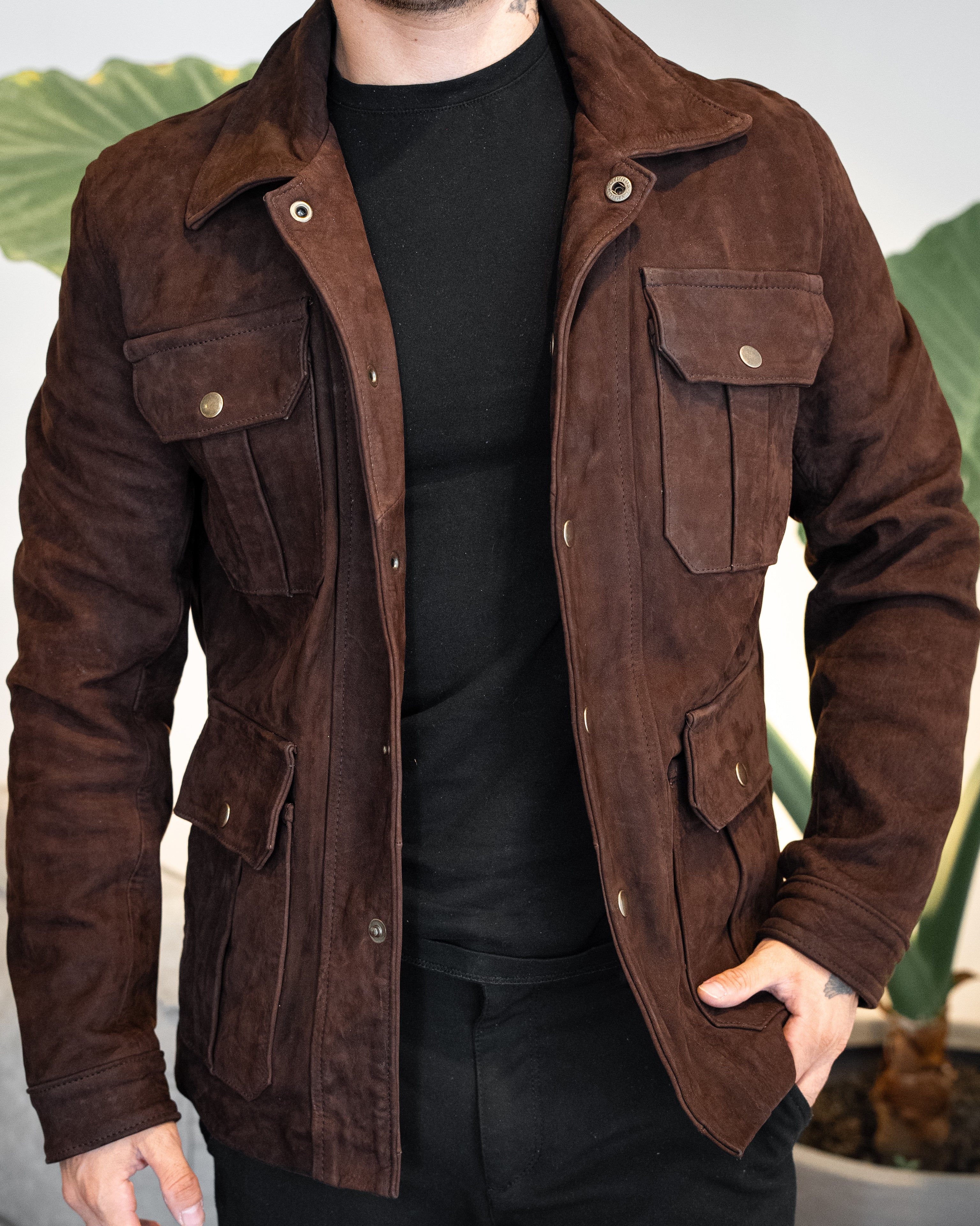 BROWN SUEDE CHICAGO JACKET