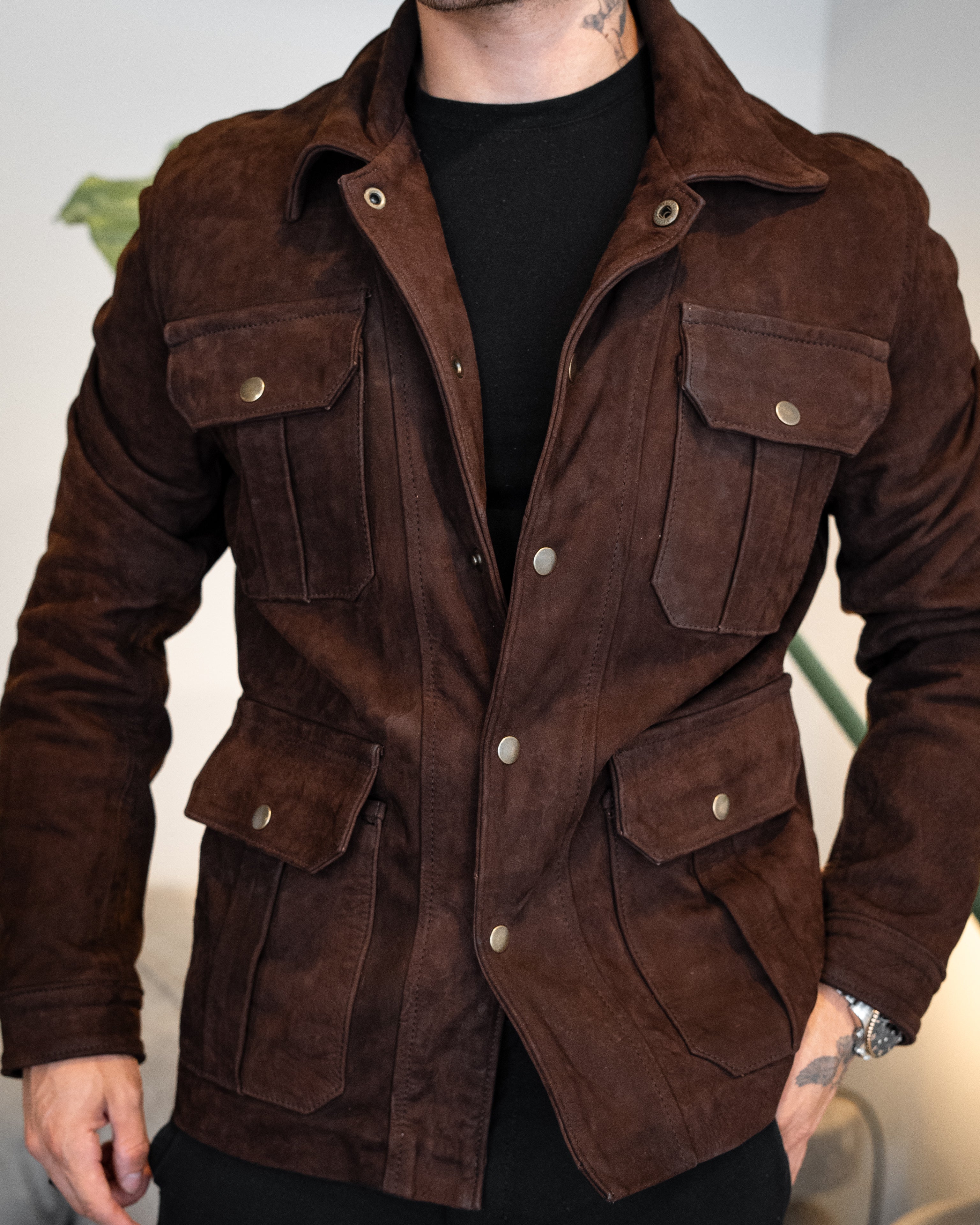 BROWN SUEDE CHICAGO JACKET