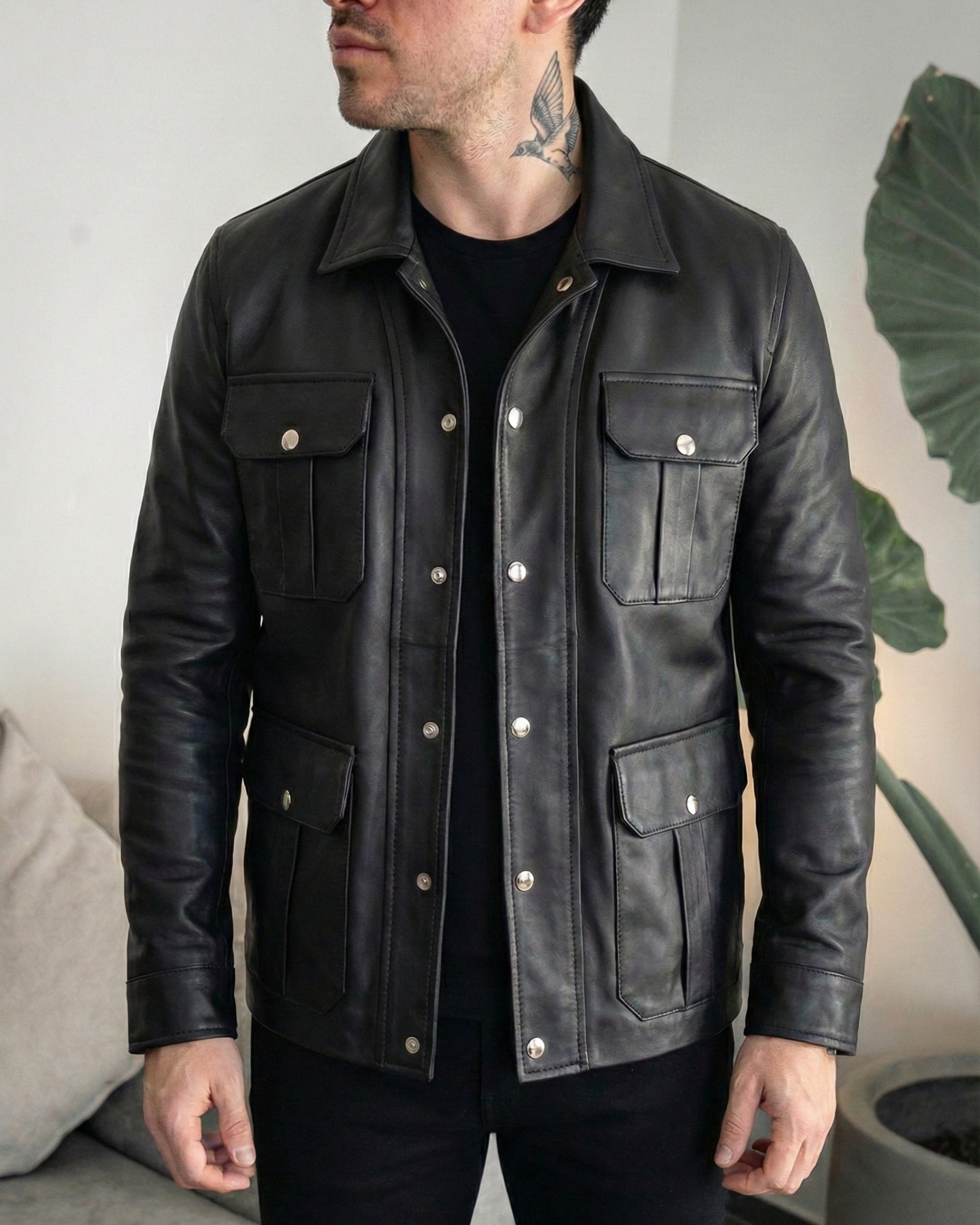 BLACK LEATHER CHICAGO JACKET