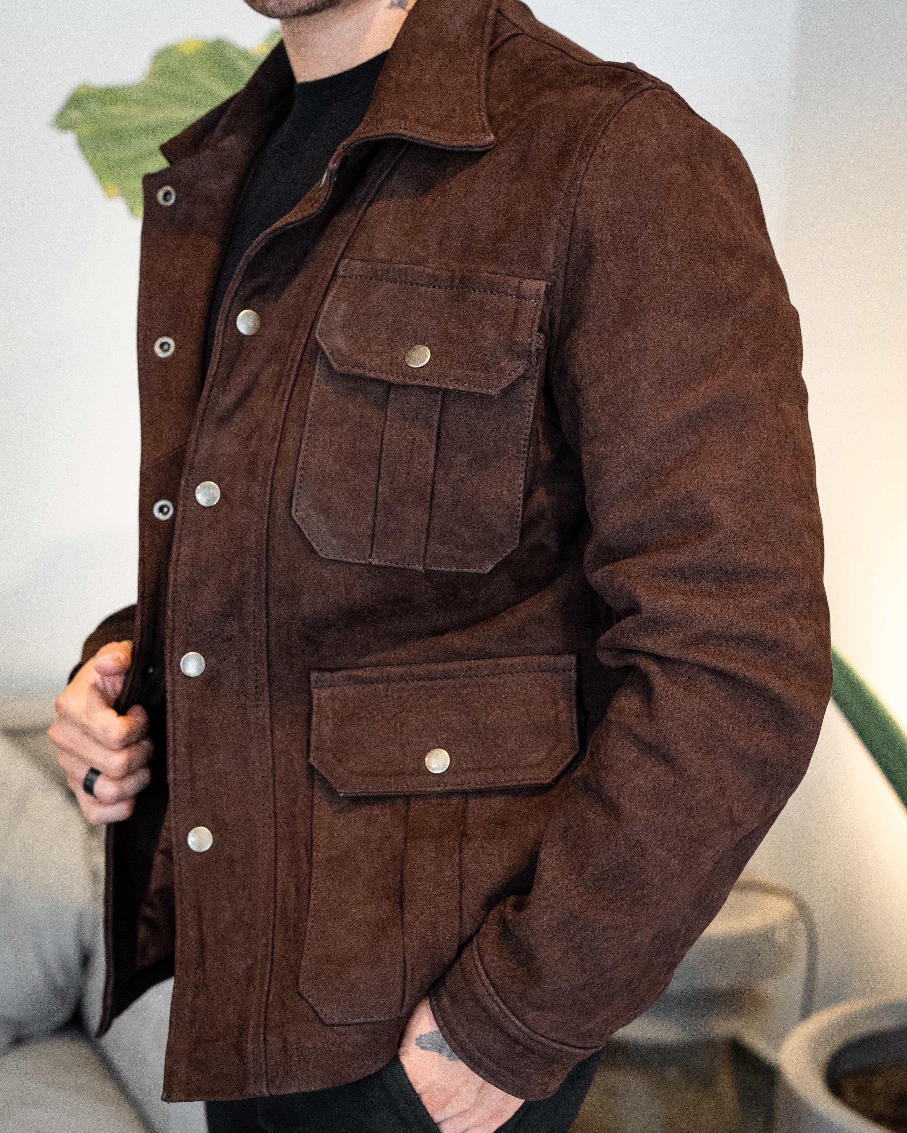 BROWN SUEDE CHICAGO JACKET