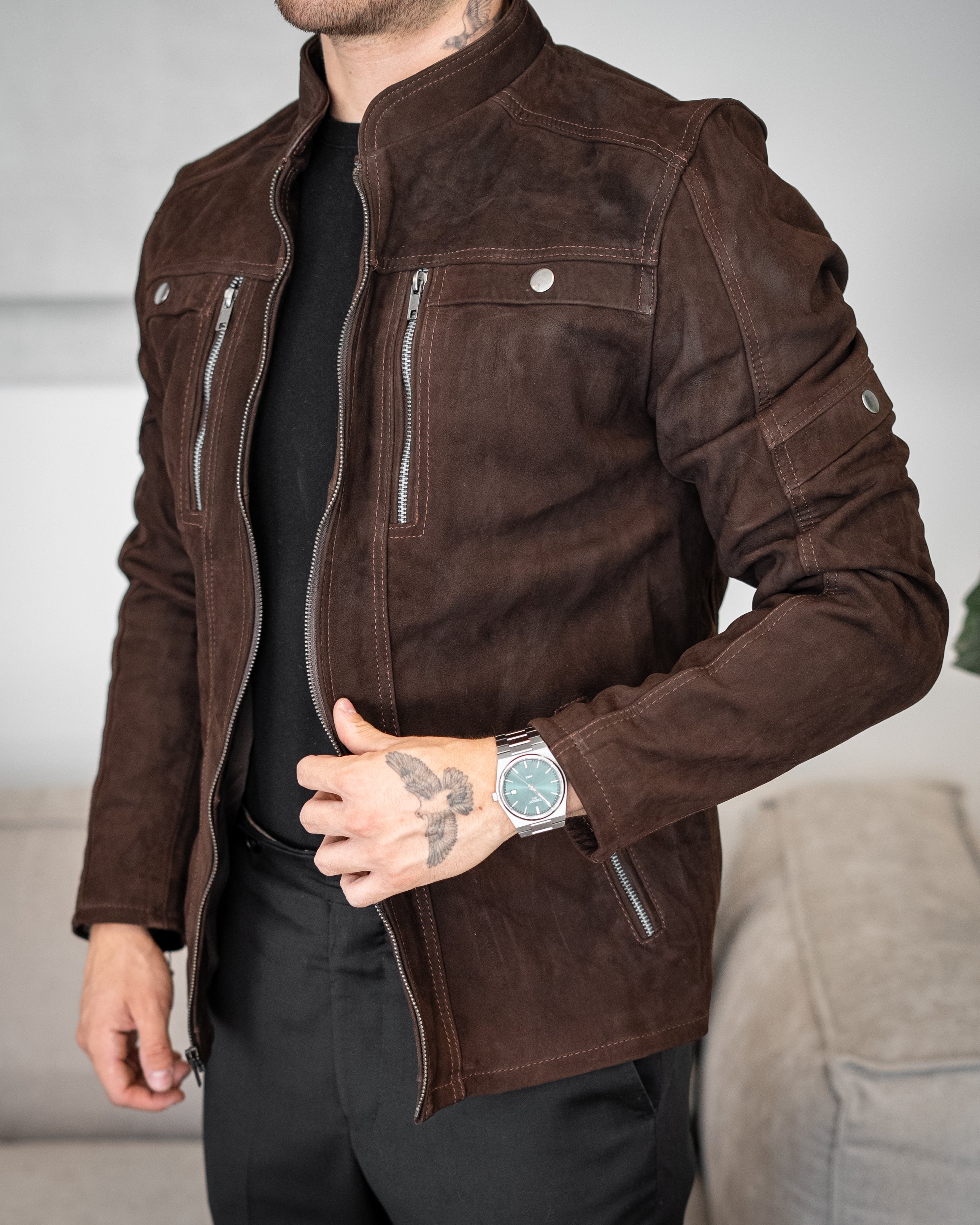 BROWN SUEDE PHOENIX JACKET