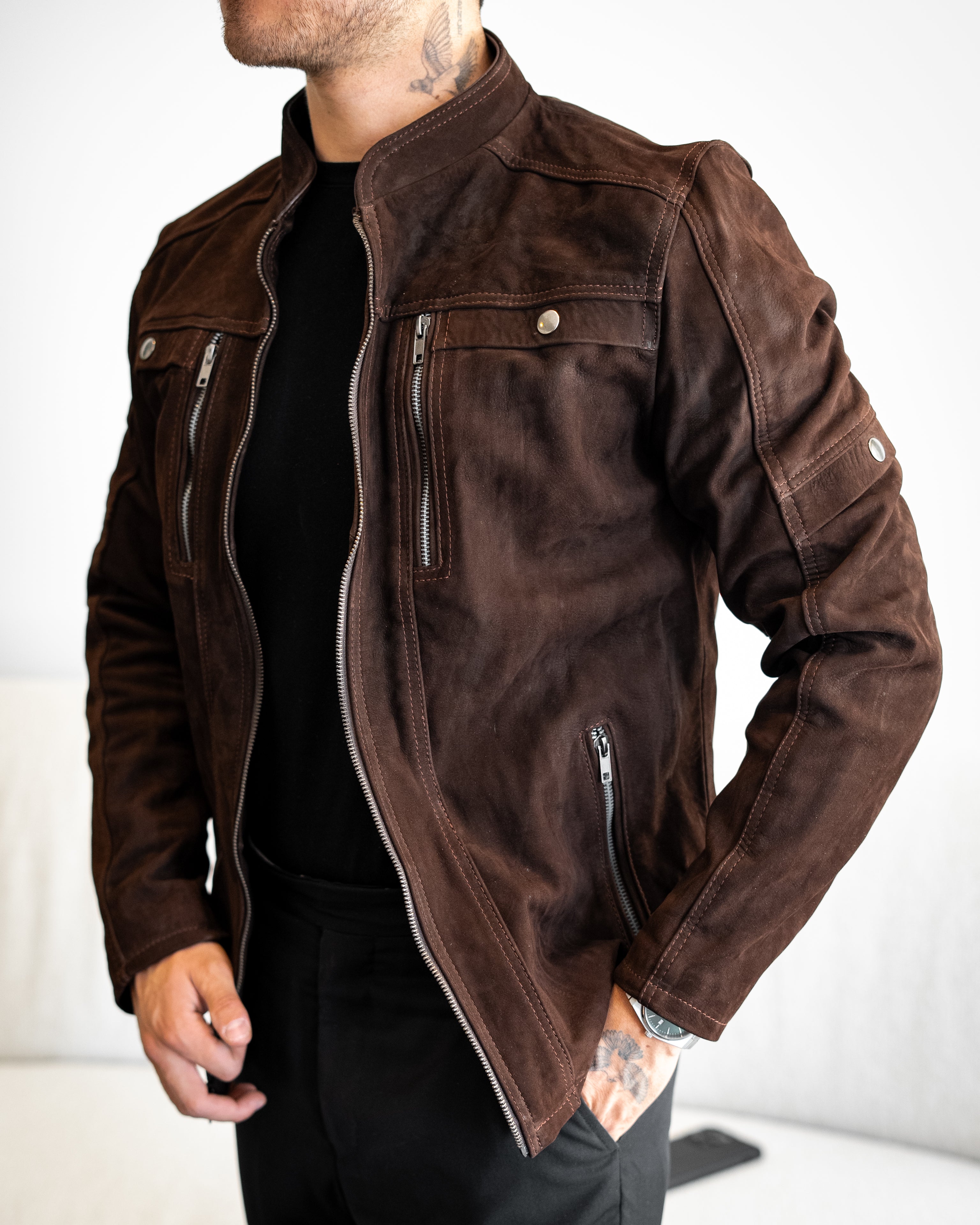 BROWN SUEDE PHOENIX JACKET