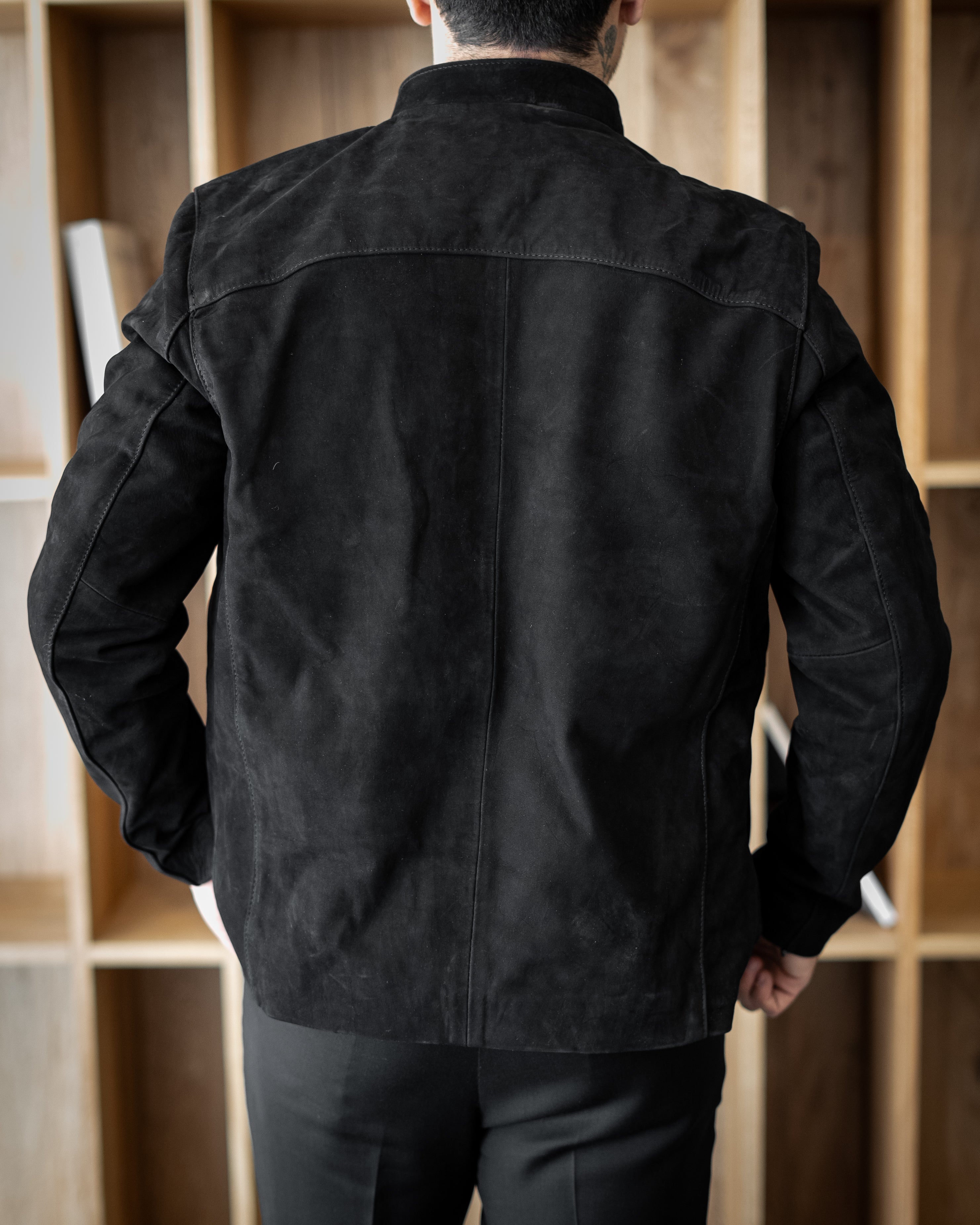 BLACK SUEDE MONACO JACKET