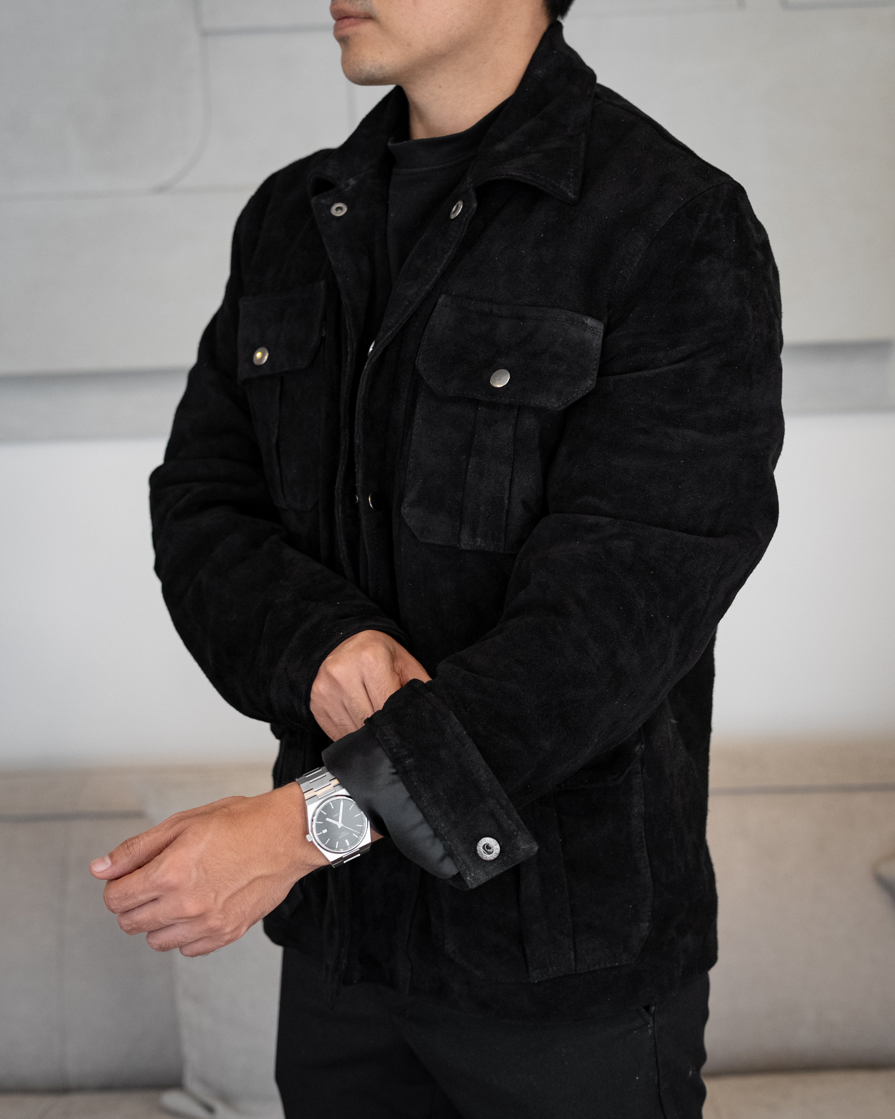 BLACK SUEDE CHICAGO JACKET