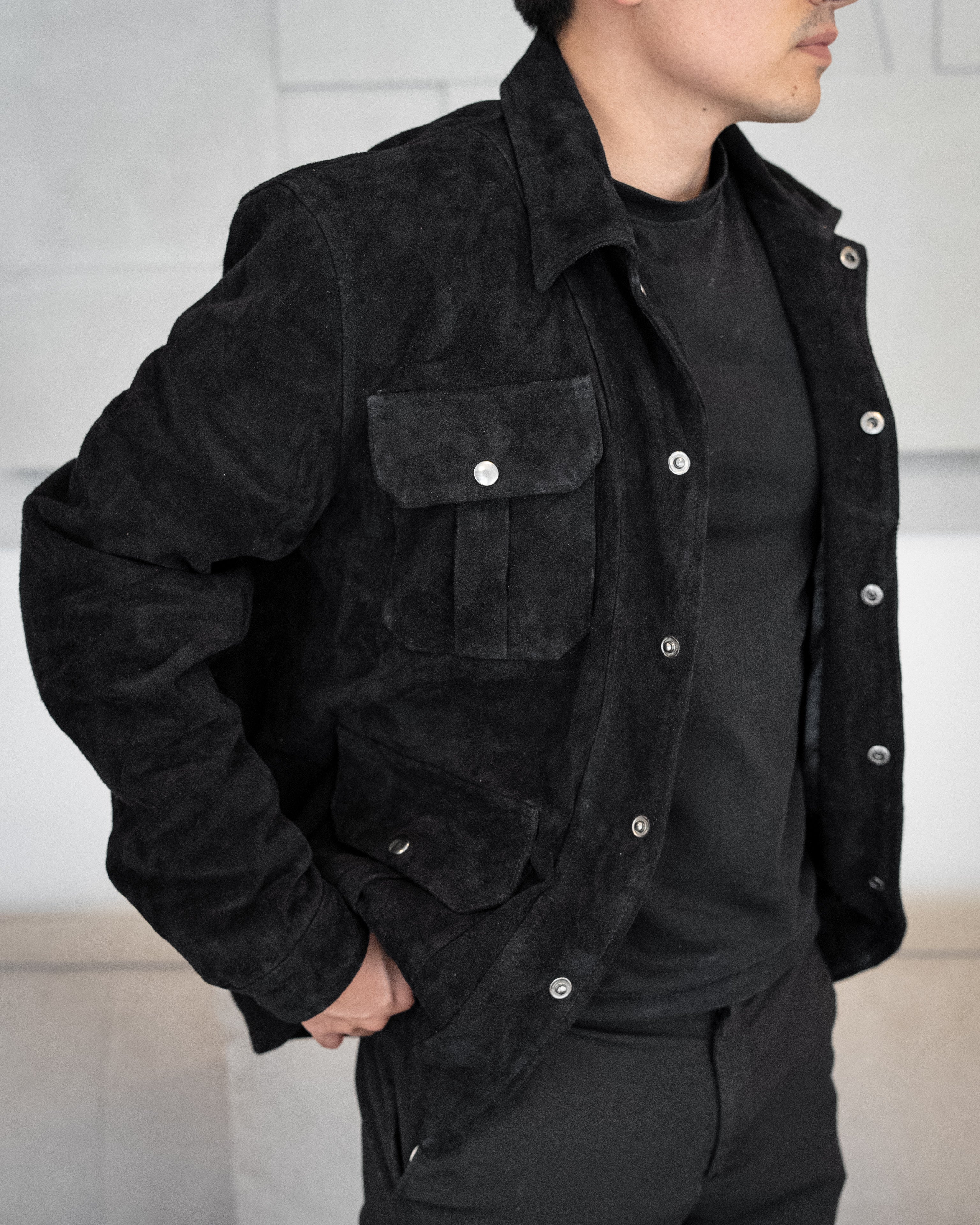 BLACK SUEDE CHICAGO JACKET