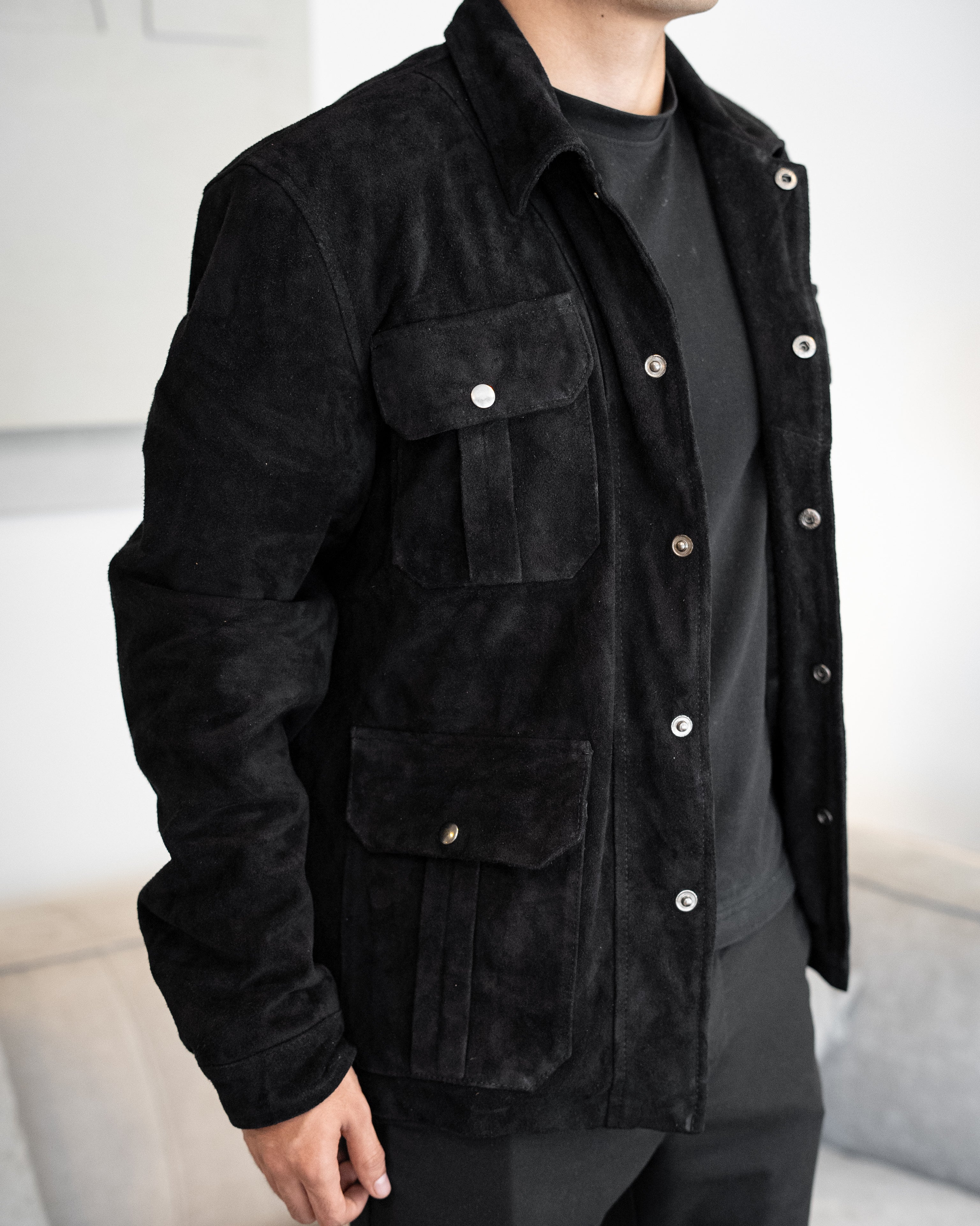 BLACK SUEDE CHICAGO JACKET