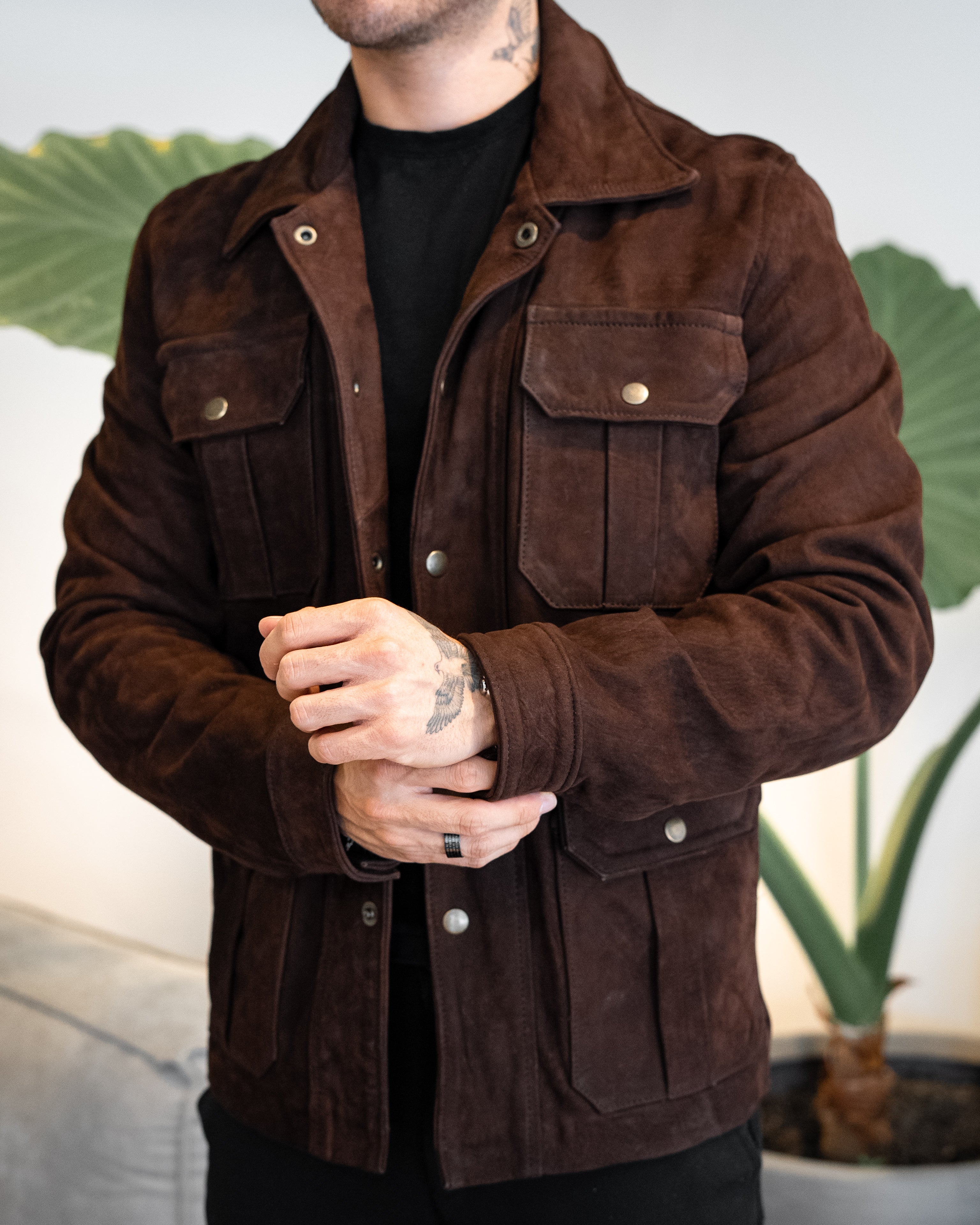 BROWN SUEDE CHICAGO JACKET