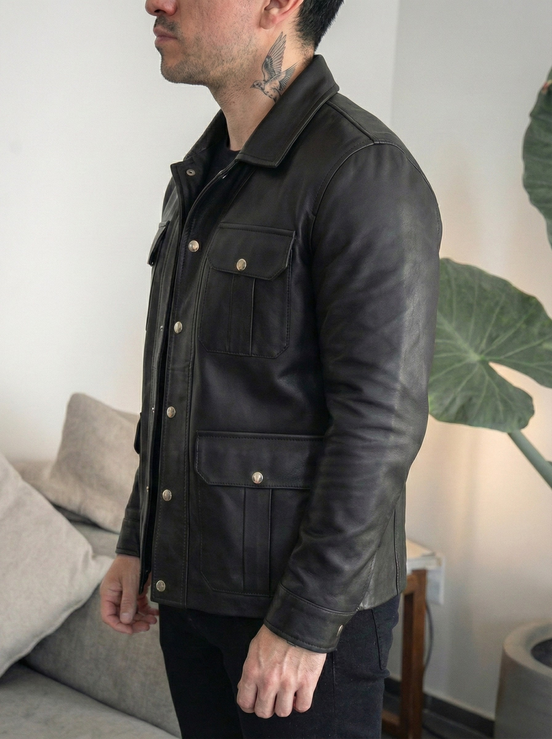 BLACK LEATHER CHICAGO JACKET