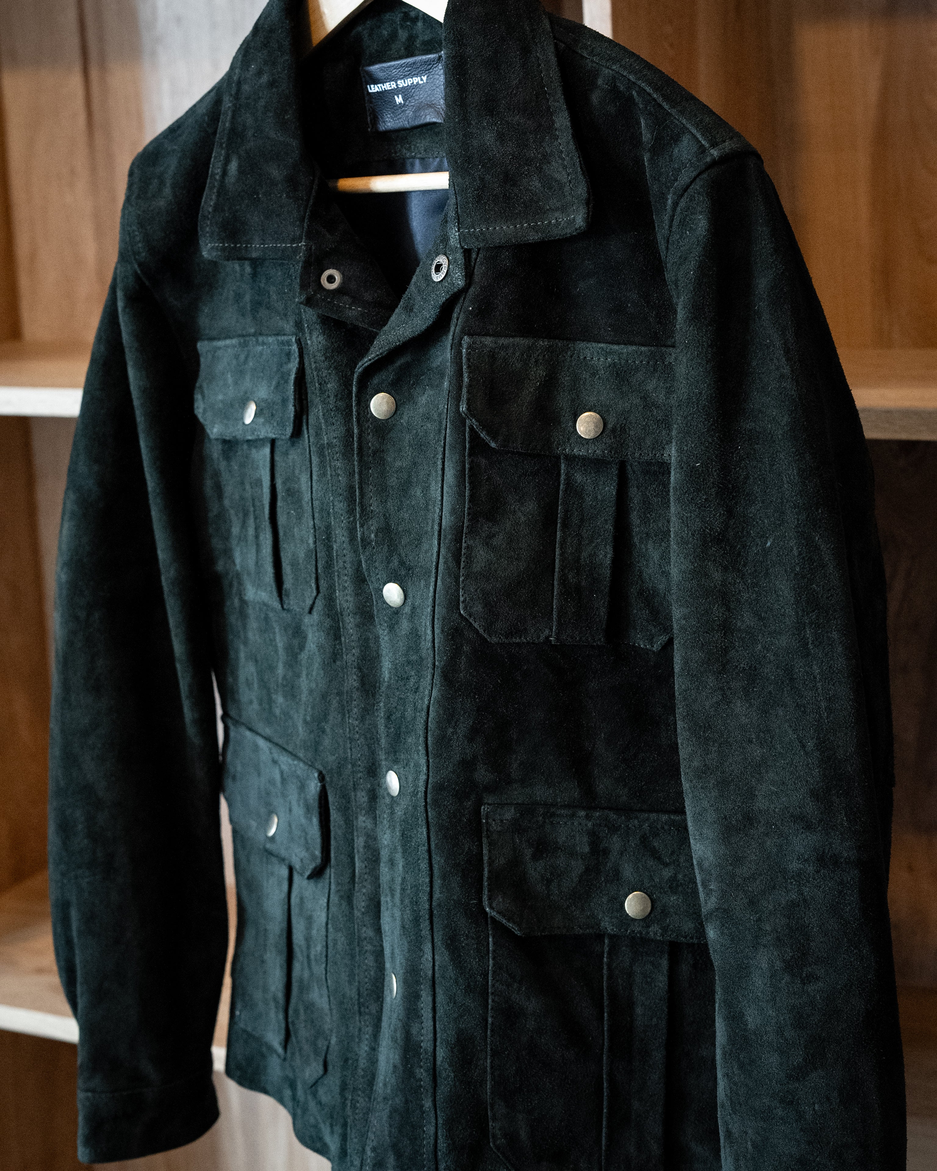 GREEN SUEDE CHICAGO JACKET