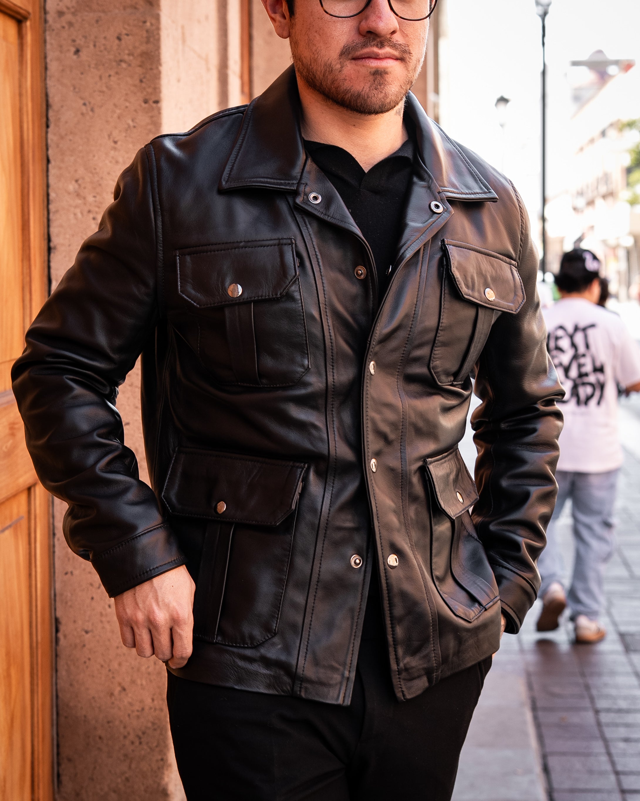 BLACK LEATHER CHICAGO JACKET