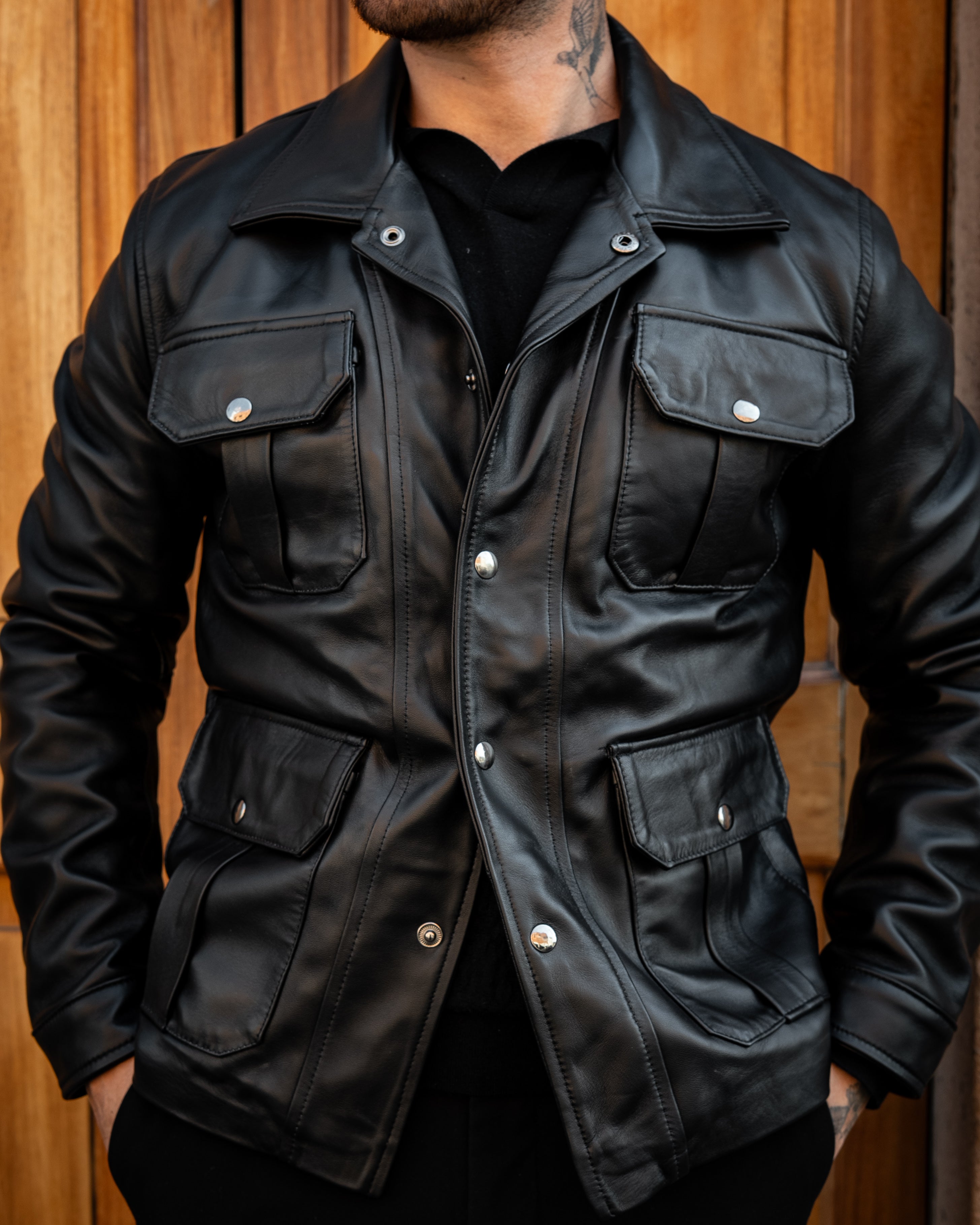 BLACK LEATHER CHICAGO JACKET