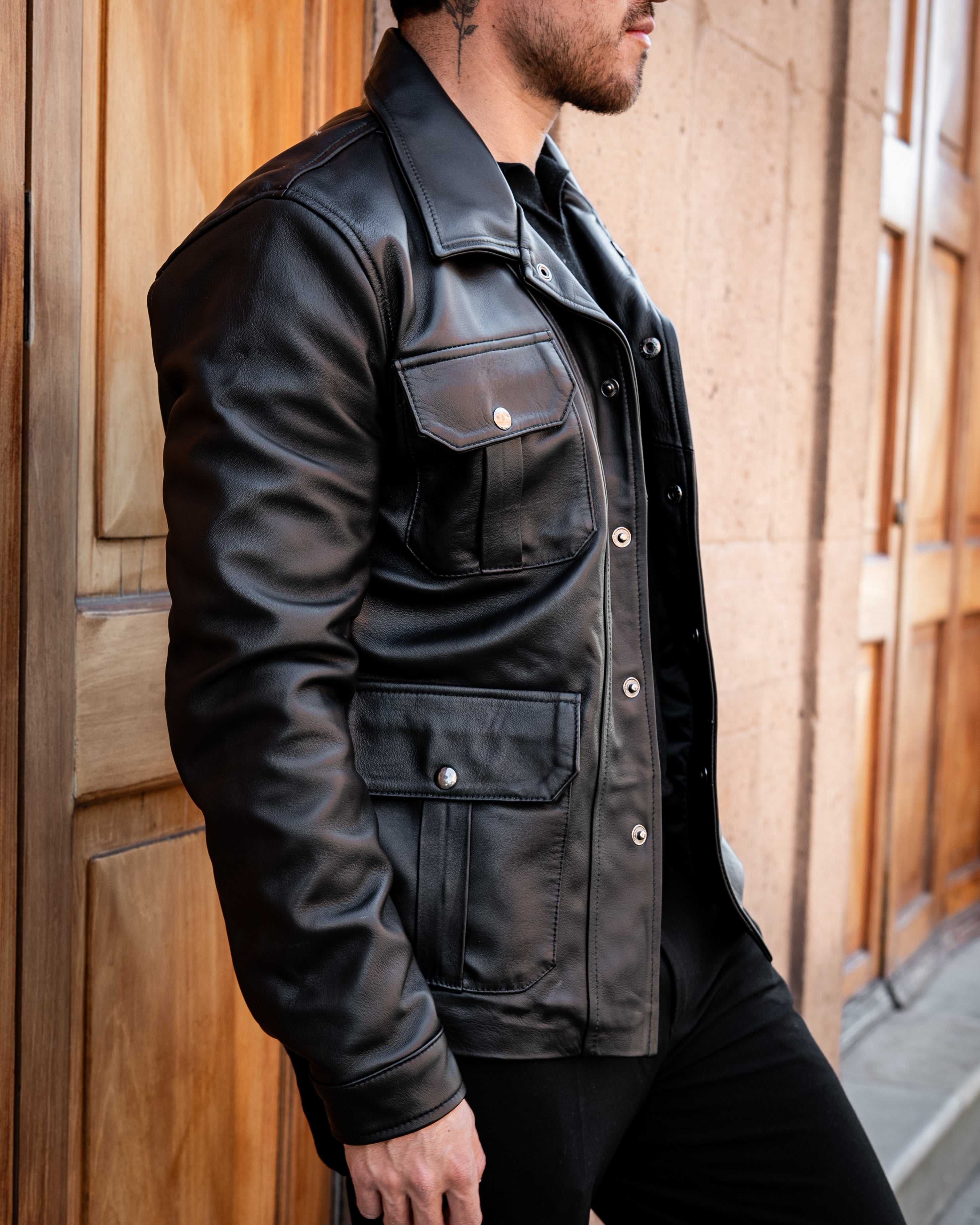 BLACK LEATHER CHICAGO JACKET