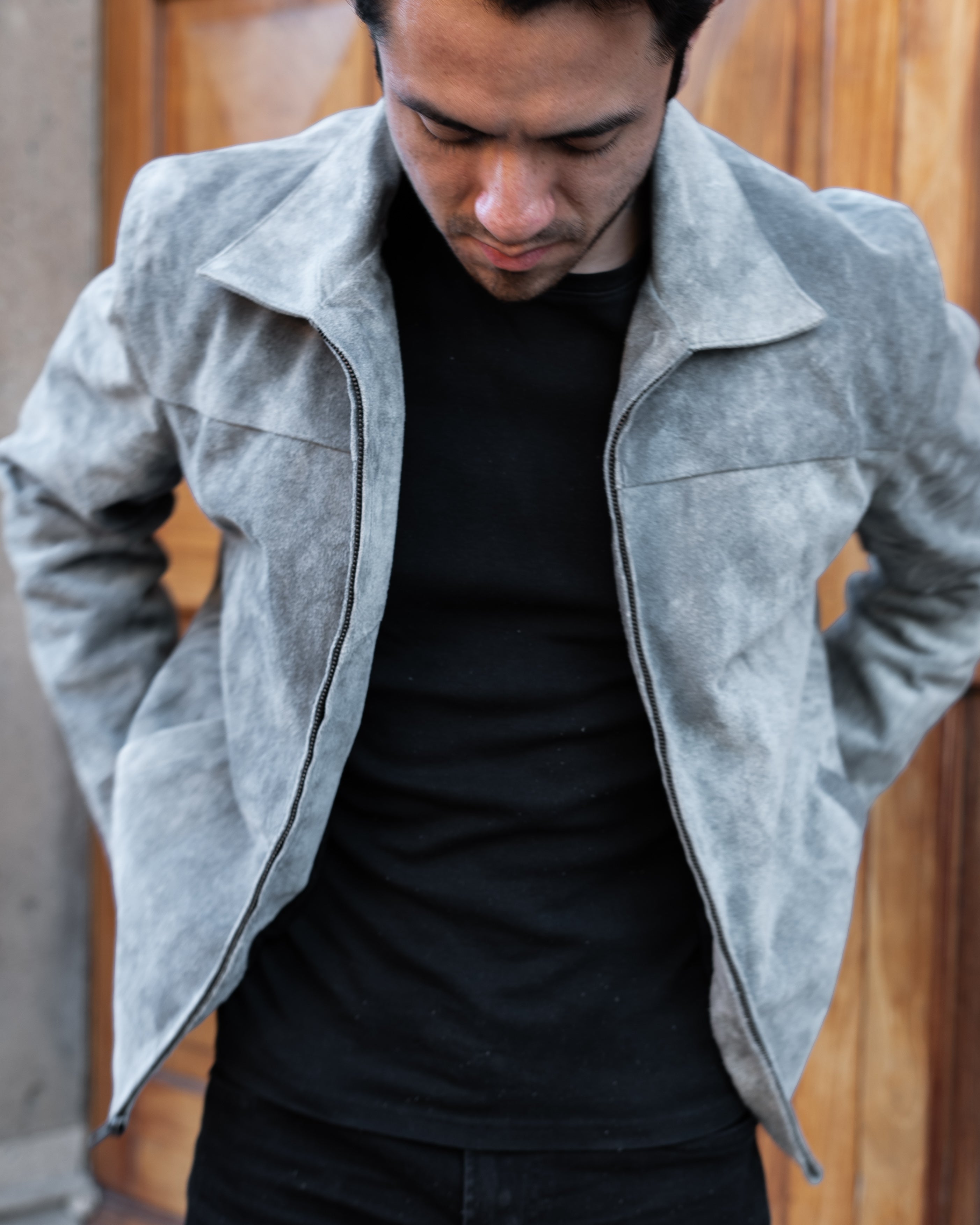 GREY SUEDE DENVER JACKET