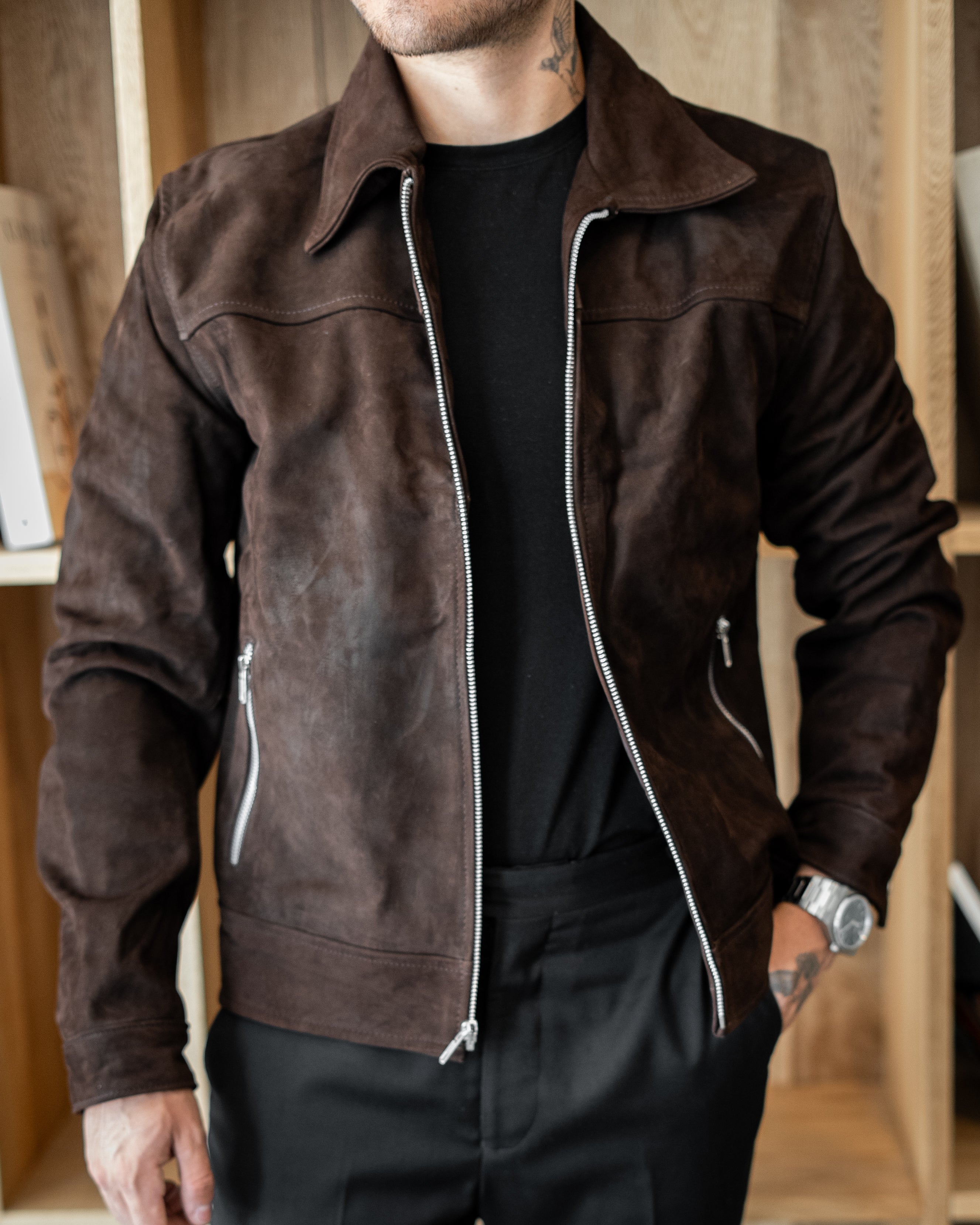 BROWN SUEDE DENVER JACKET