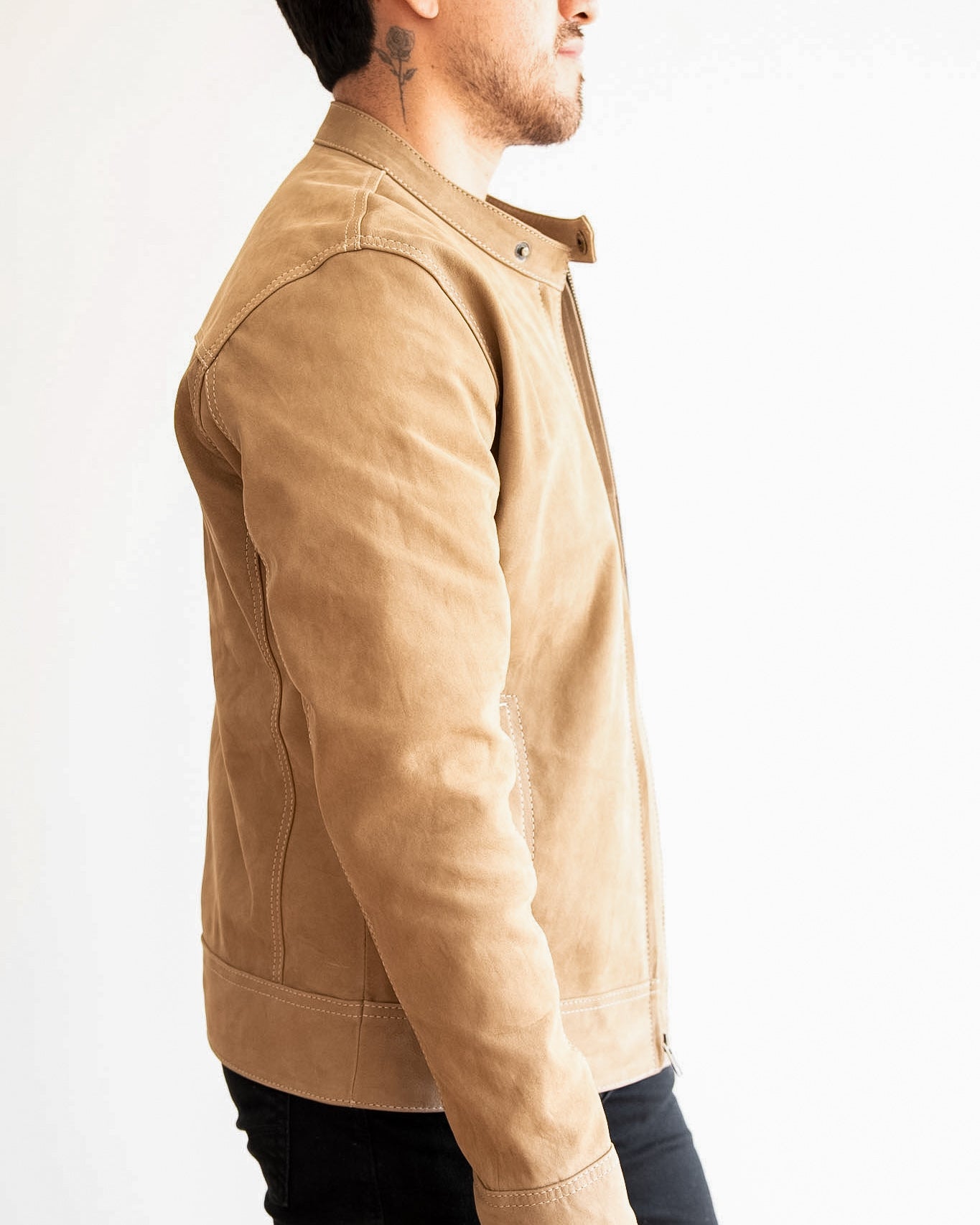 BEIGE NUBUCK MONTANA JACKET