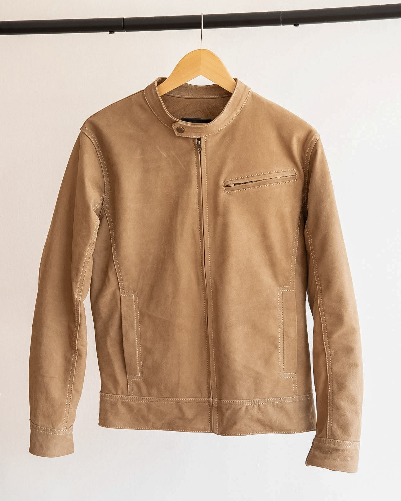 BEIGE NUBUCK MONTANA JACKET