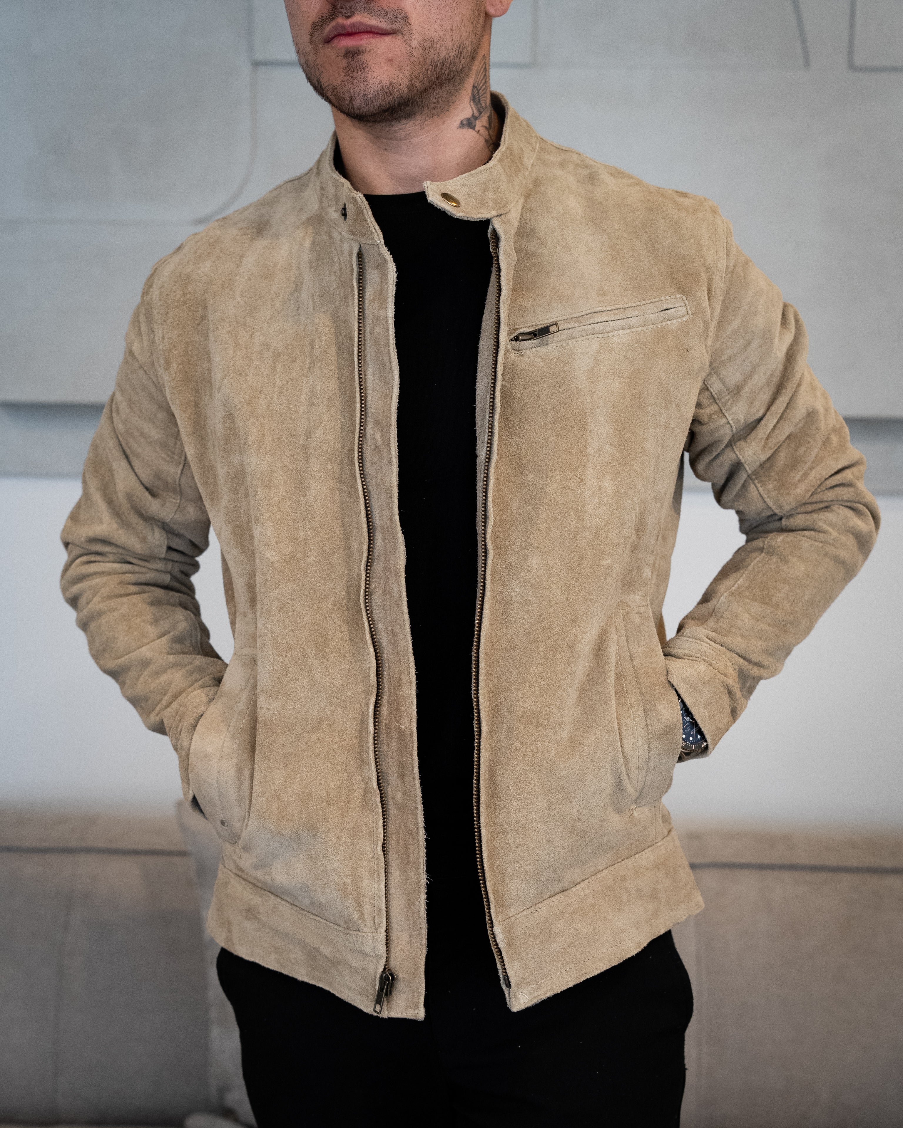 BEIGE SUEDE MONTANA JACKET