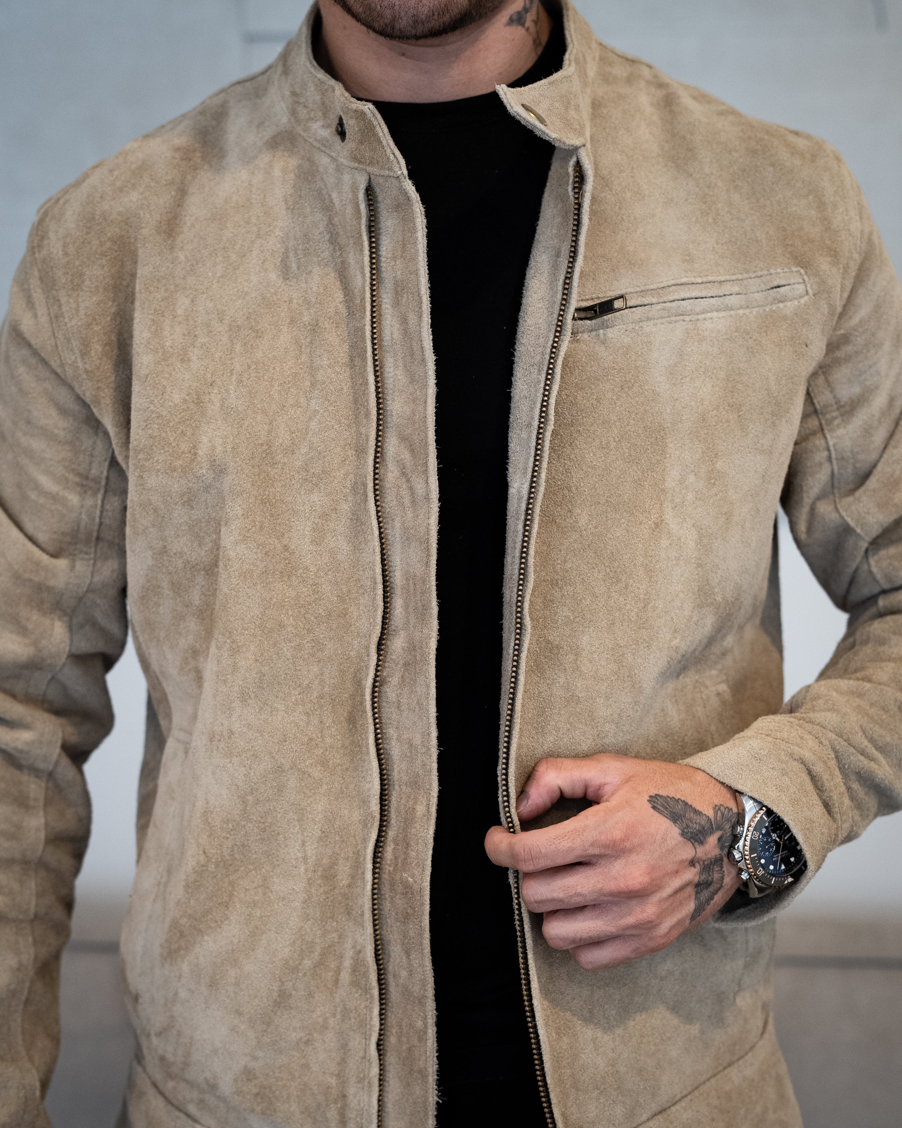 BEIGE SUEDE MONTANA JACKET