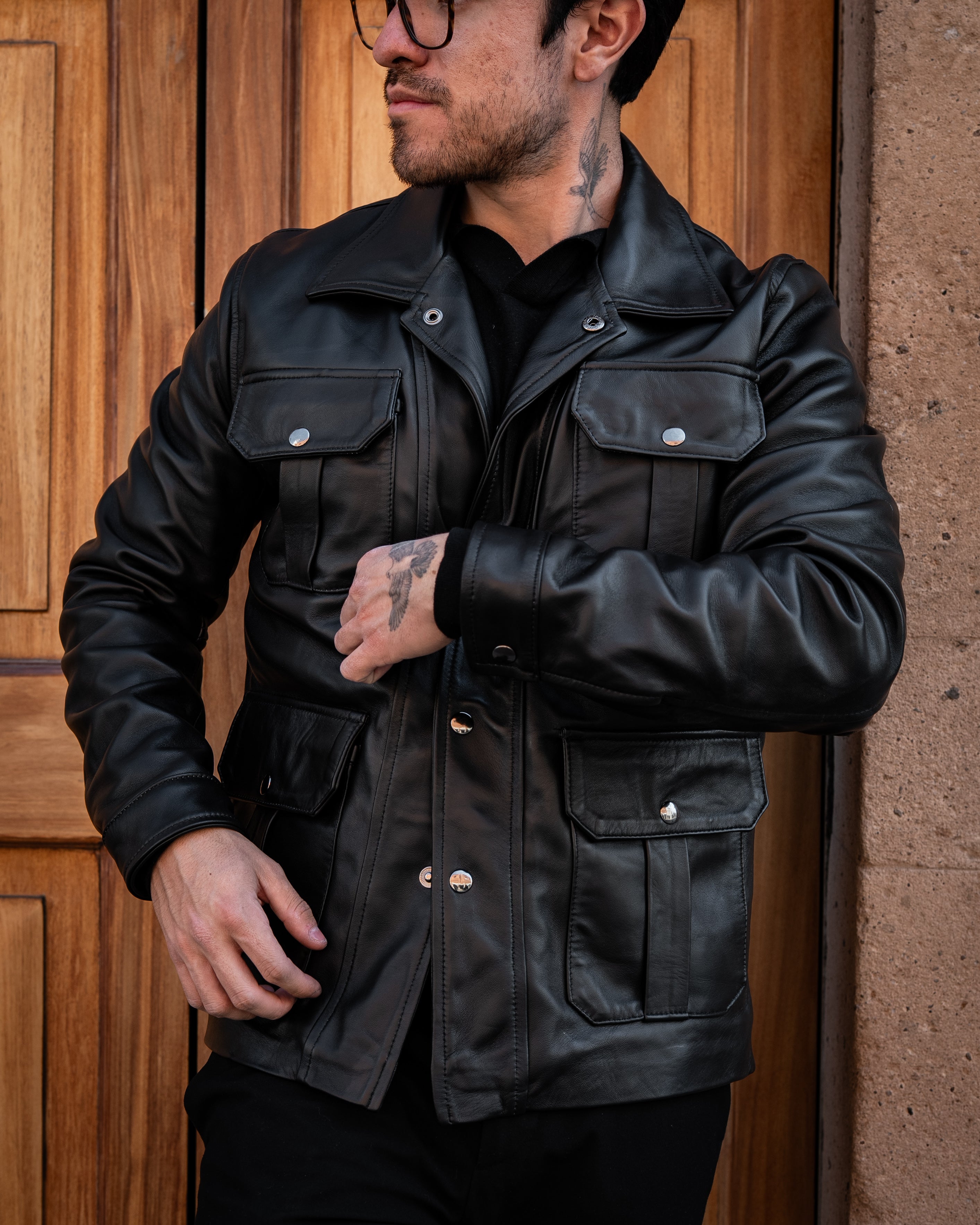 BLACK LEATHER CHICAGO JACKET